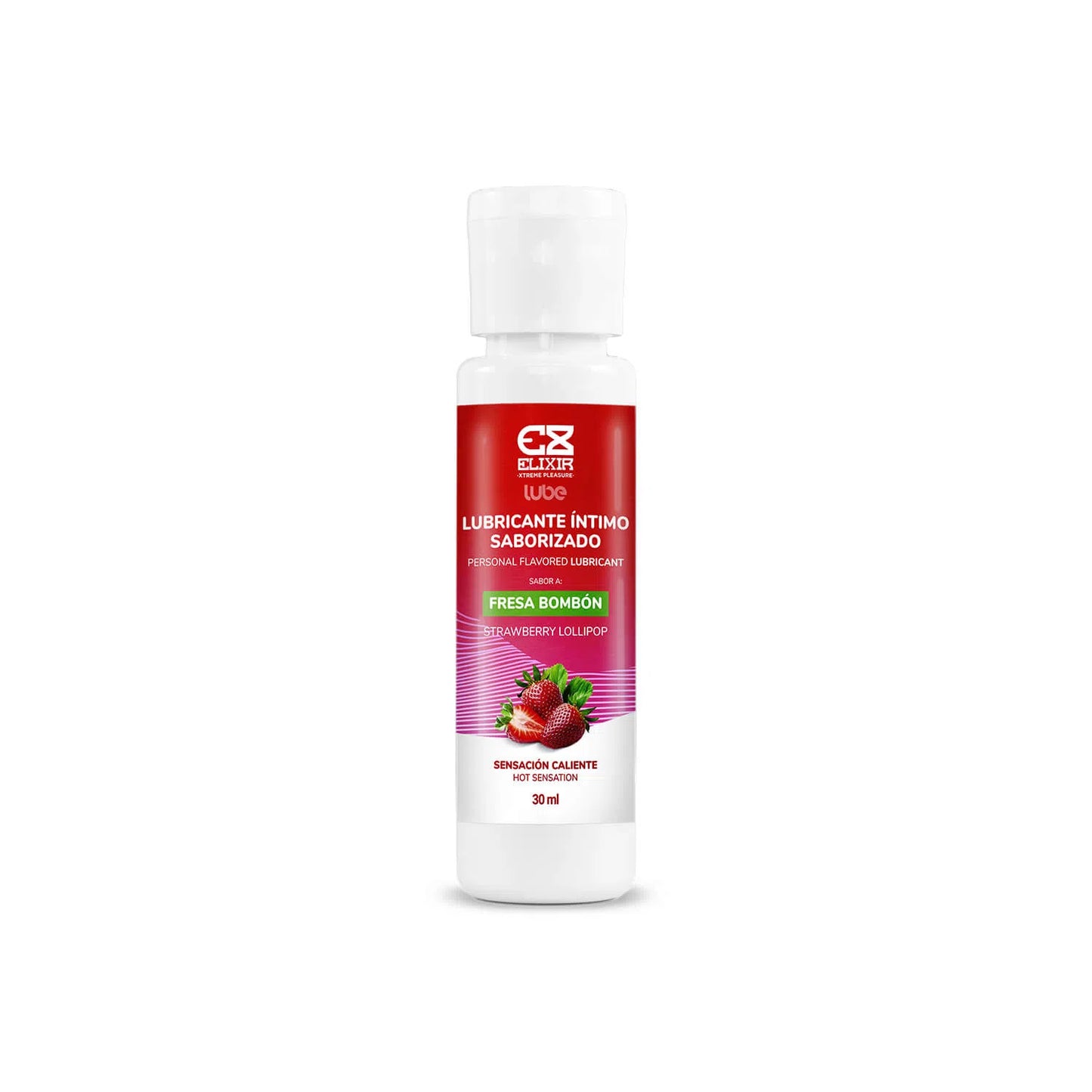 Lubricante Caliente Saborizado Elixir 30 ml Fresa Bombón