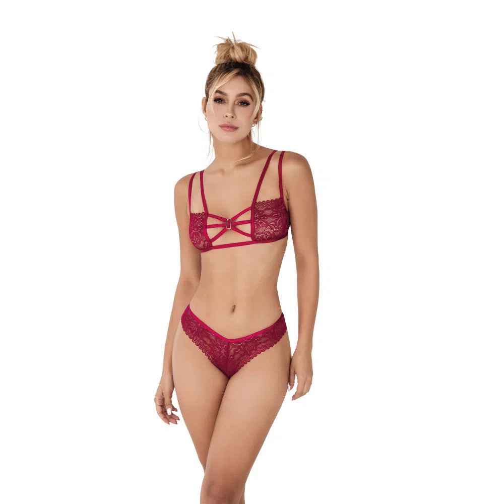 Conjunto Lencería Runa Lerot Vinotinto SM