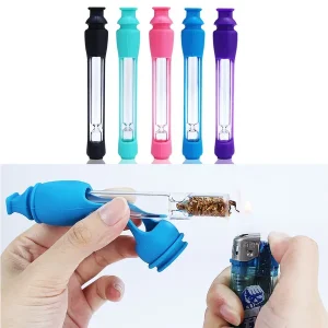 Glass Silicone One Hitter Pipe