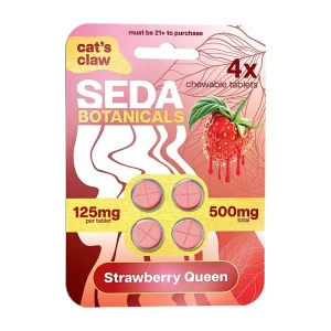 SEDA Cats Claw Strawberry 500mg Tablets 4ct