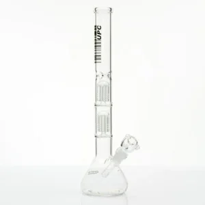 14" Waterpipe Double Perculator Yellow