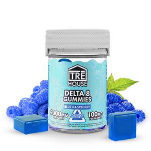 Tre House D8 Gummies Blue Raspberry 2000mg