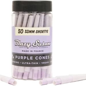 Blazy Susan 53mm Shortys Purple Cones 50pk