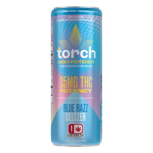 Torch 25mg THC Seltzer Blue Razz 12fl oz