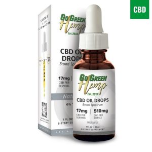 Go Green Hemp CBD Oil Drops Broad Spectrum Orange