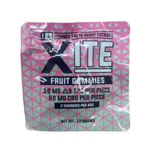 Xite 10mg THC+ 50MG CBD Fruit Gummies 2ct