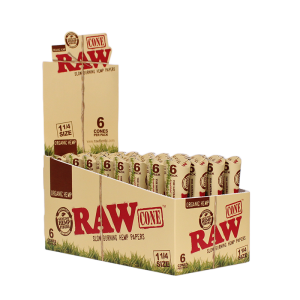 Raw Cones Organic Hemp 6pack 1 1\4