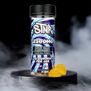 Stnr 2500mg Sour Blue Raspberry 120ct Gummies