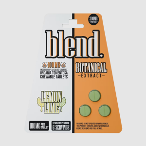 BLEND Botanical Cats Claw 600mg Tablets Lemon 4ct