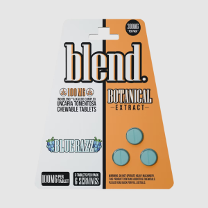 BLEND Botanical Cats Claw 600mg Tablets Blue Razz 4ct