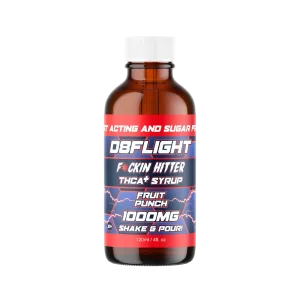 D8FLIGHT Fckin Hitter Fruit Punch THCA+ Syrup 1000mg 120ml Bottle