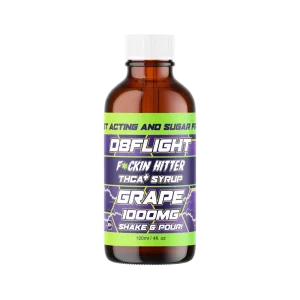 D8FLIGHT Fckin Hitter Grape THCA+ Syrup 1000mg 120ml Bottle