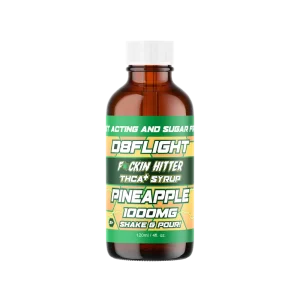 D8FLIGHT Fckin Hitter Pineapple THCA+ Syrup 1000mg 120ml Bottle