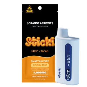 Urb × Torch Rosin Thc Vape Super Boof Smart Vape 4g Orange Apricot Indica