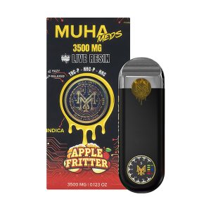 Muha Meds Apple Fritter THCP Live Resin Disposable 3500mg Indica