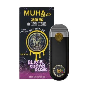 Muha Meds Black Sugar Rose THCP Live Resin Disposable 3500mg Indica