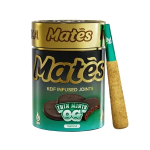 Mates Kief Thin Mints OG Kief Infused Joints Indica 5ct