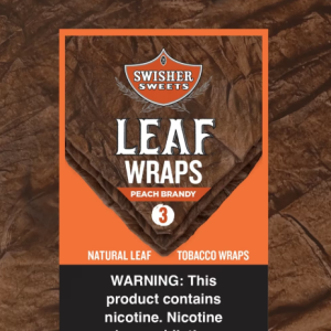 Swisher Sweets Leaf Wraps Peach Brandy 3pk
