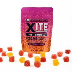 Xite 1200mg THC+CBD Fruit Gummies 20ct